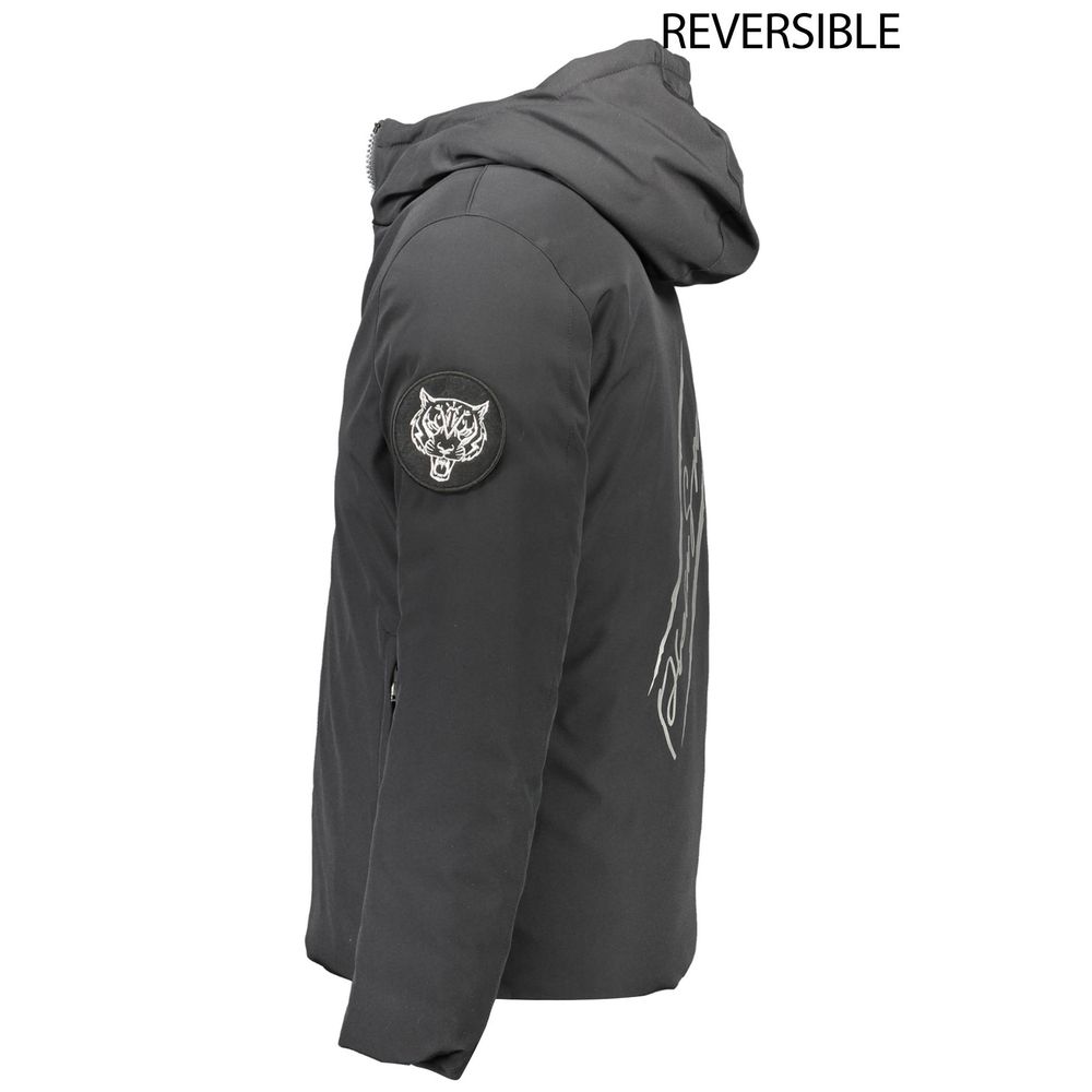 Chaqueta negra de poliéster