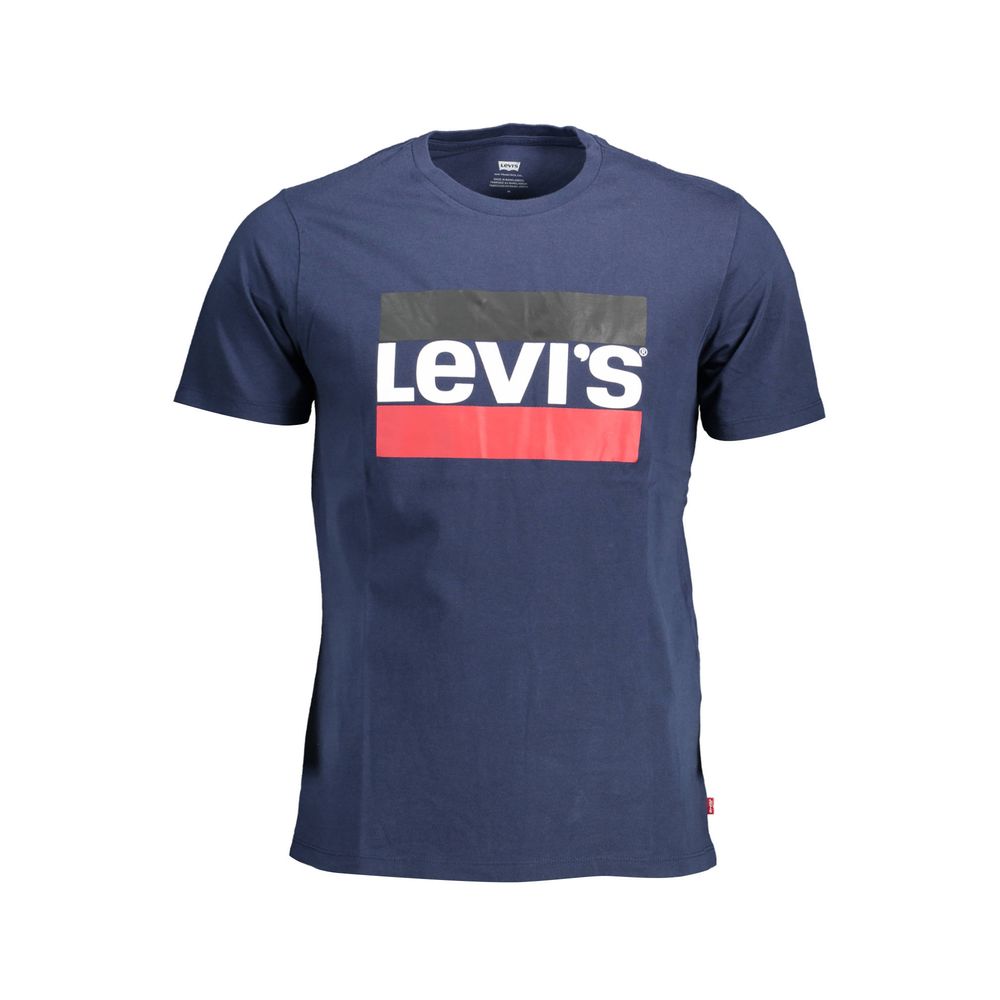 Camiseta azul de algodón
