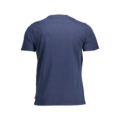 Camiseta azul de algodón