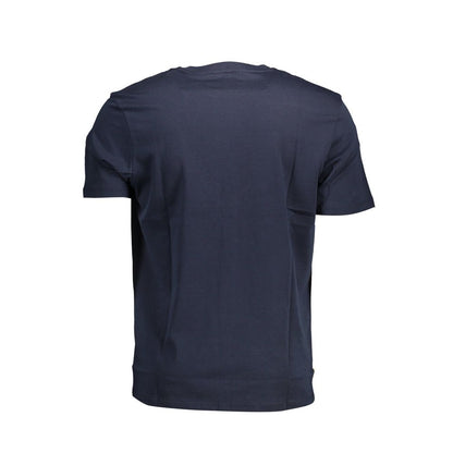 Camiseta azul de algodón