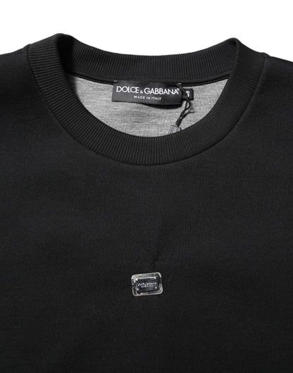 Black Modal DG Logo Plaque Pullover Sweater