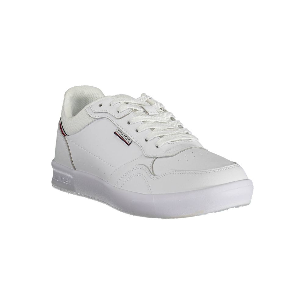 White Polyester Sneaker