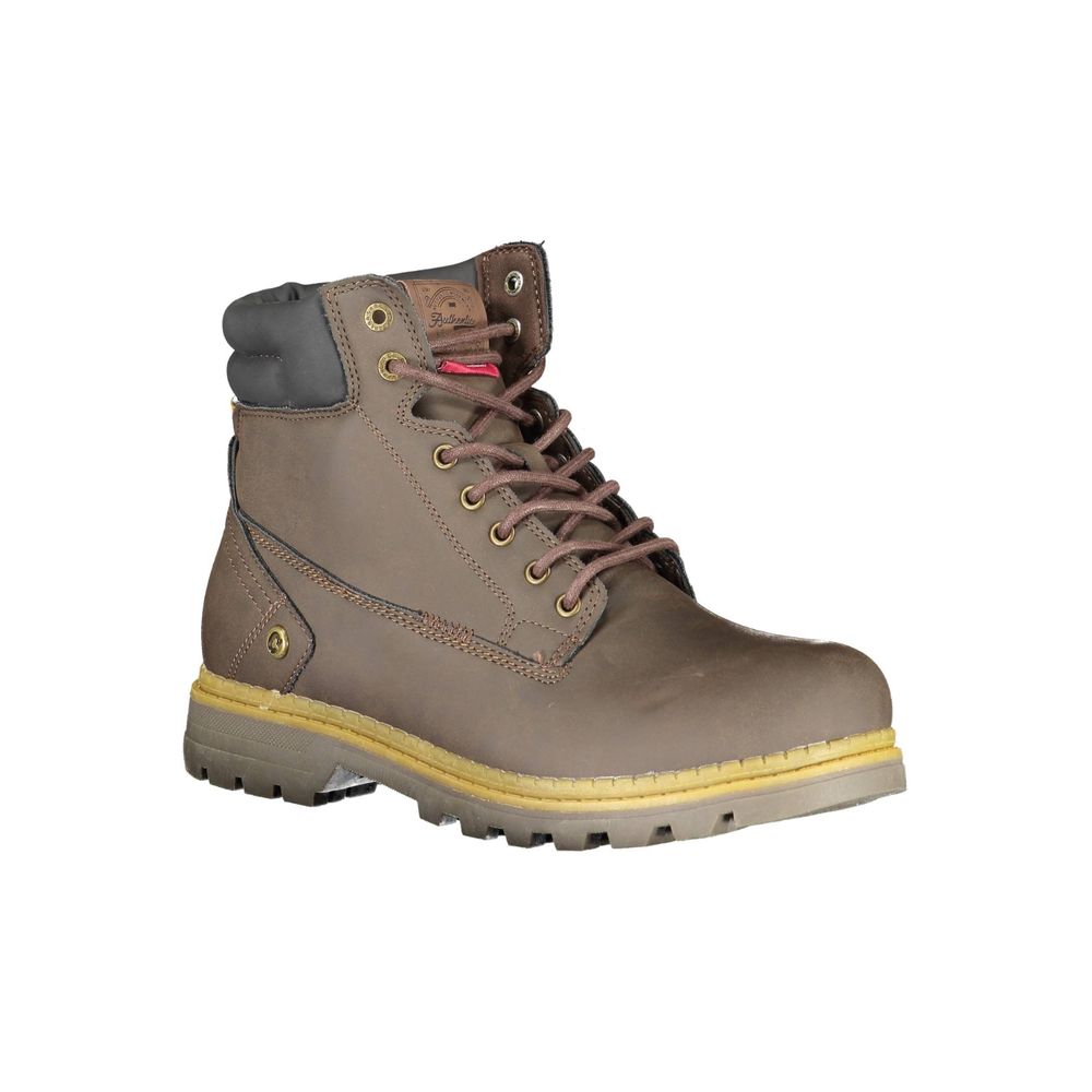 Brown Polyester Boot