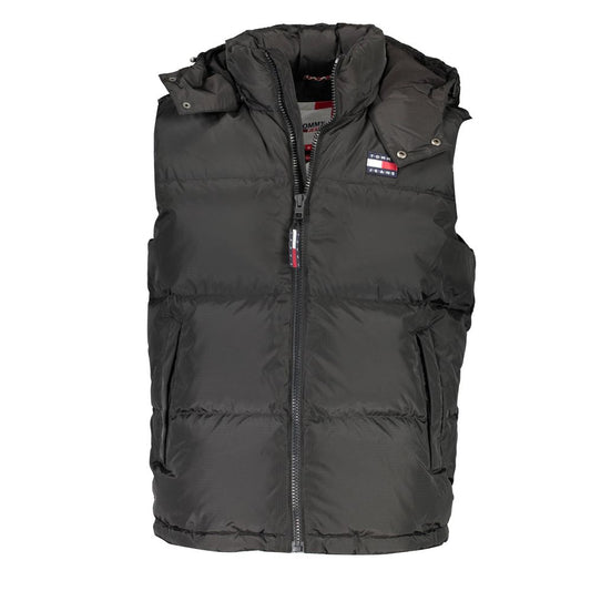 Chaqueta negra de poliéster
