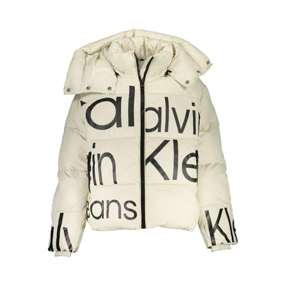 Beige Polyester Jackets & Coat