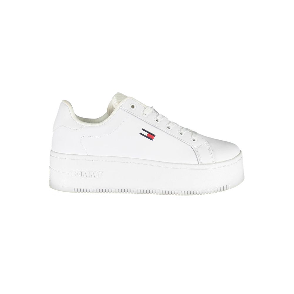 White Polyester Sneaker
