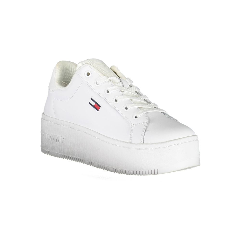 White Polyester Sneaker