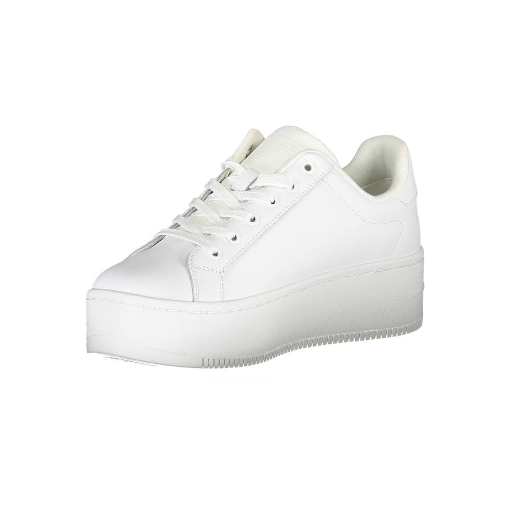 White Polyester Sneaker