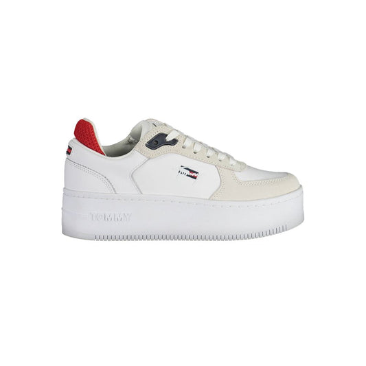 White Polyester Sneaker