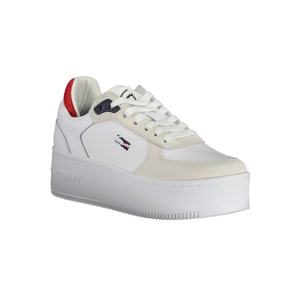 White Polyester Sneaker