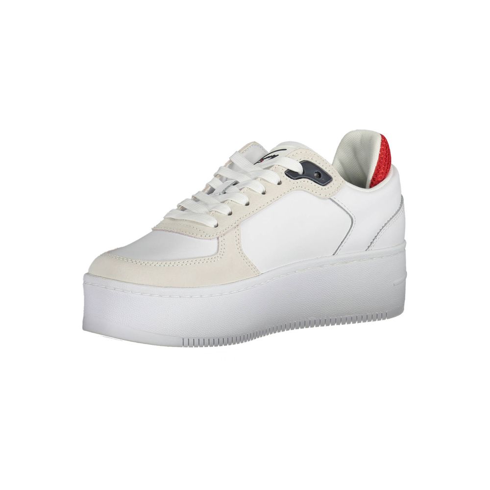 White Polyester Sneaker