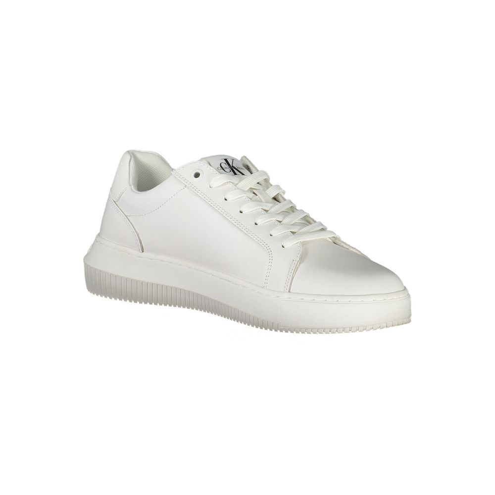 White Polyester Sneaker