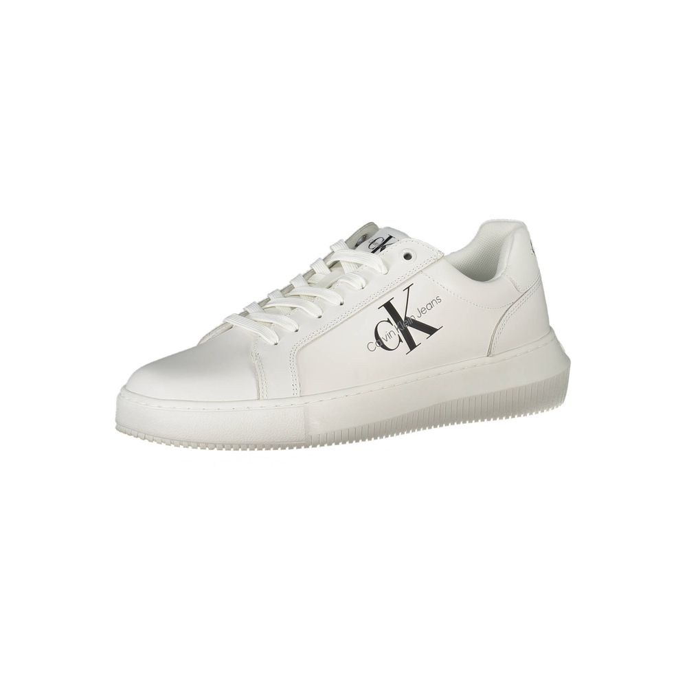 White Polyester Sneaker