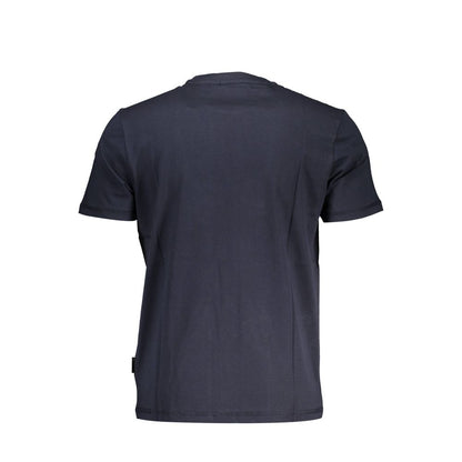 Camiseta azul de algodón