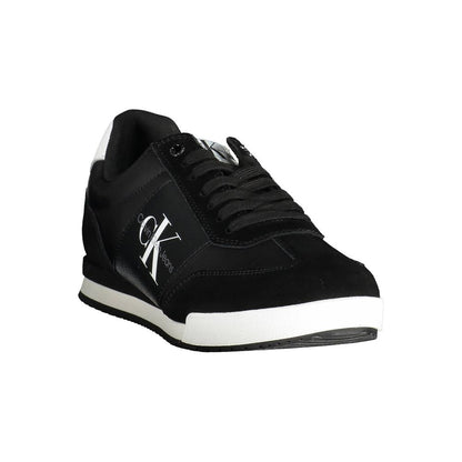Black Polyester Sneaker