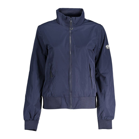 Blue Polyester Jackets & Coat