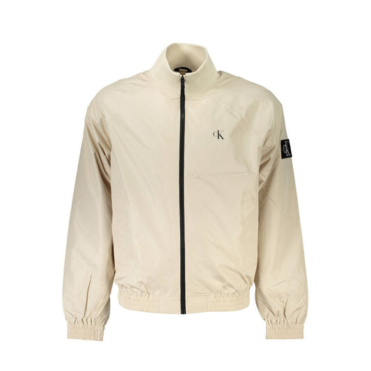 Chaqueta de poliéster beige