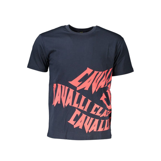 Camiseta azul de algodón