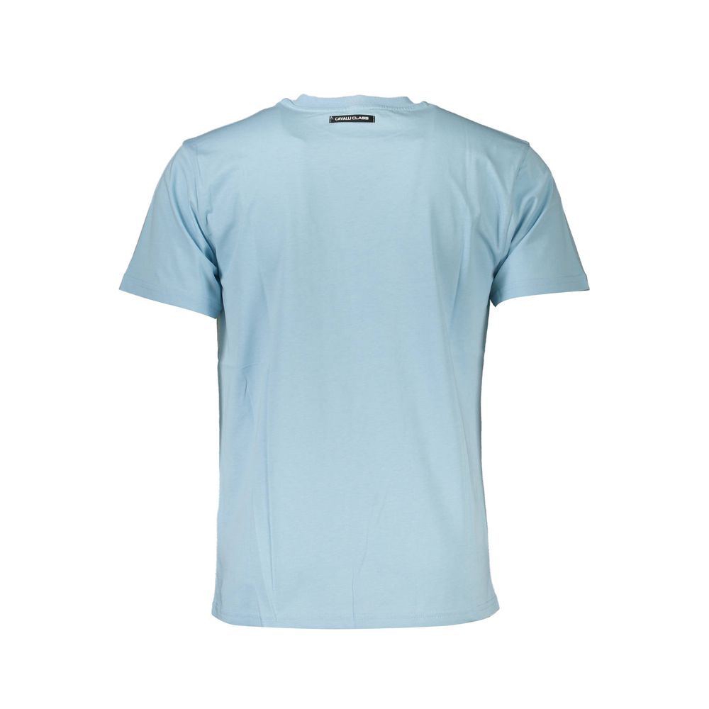 Camiseta azul de algodón