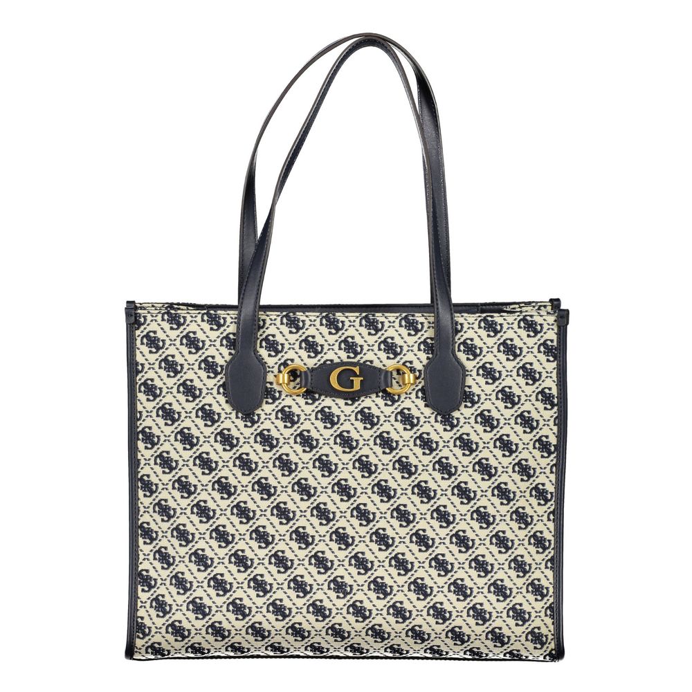 Blue Polyester Handbag