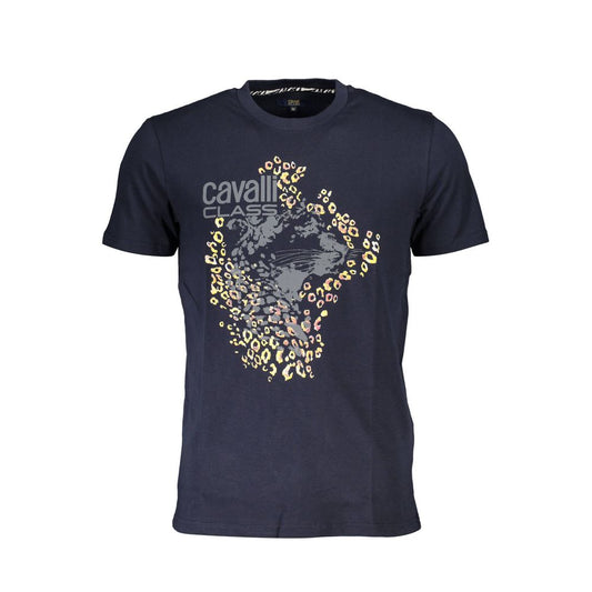 Camiseta azul de algodón