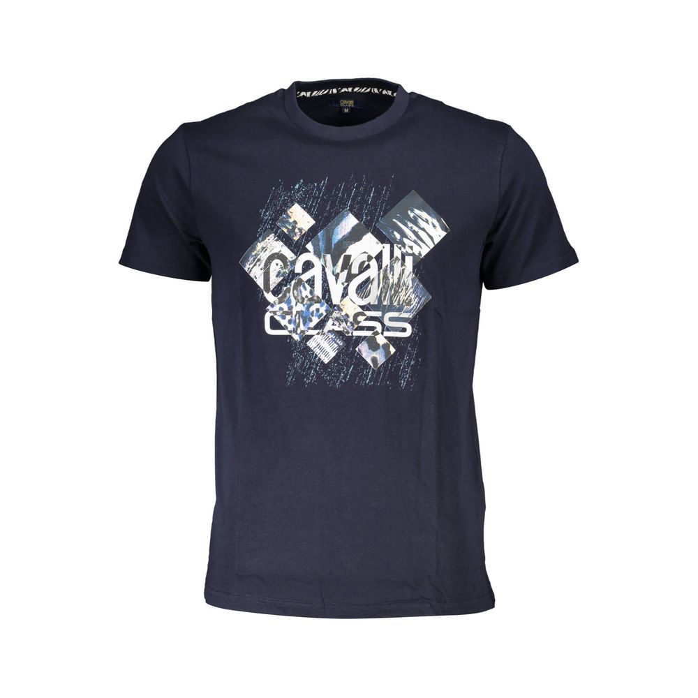 Camiseta azul de algodón