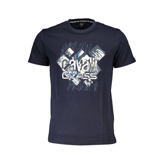 Camiseta azul de algodón