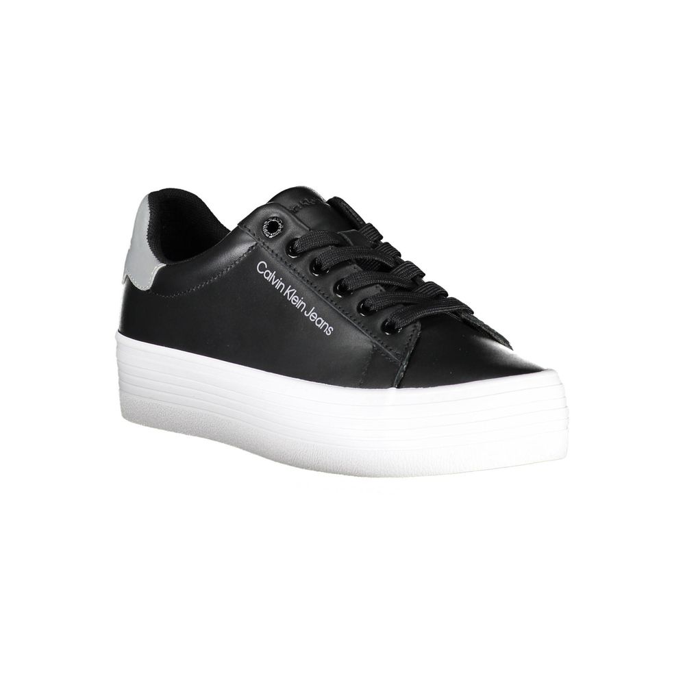Black Polyester Sneaker