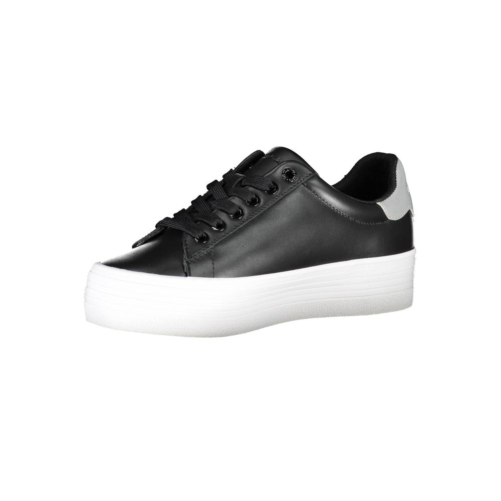Black Polyester Sneaker