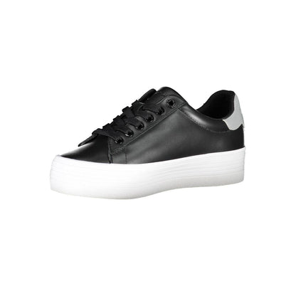 Black Polyester Sneaker