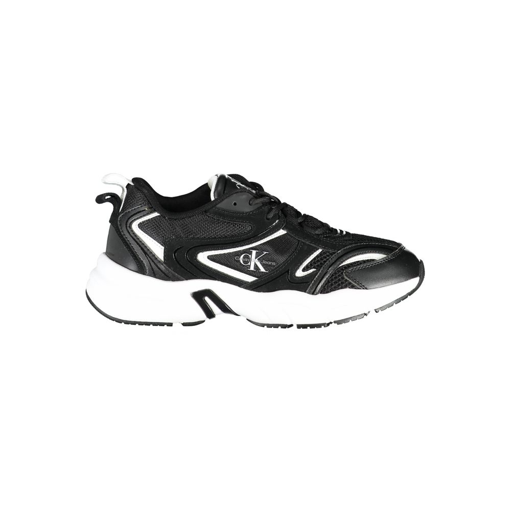 Black Polyester Sneaker