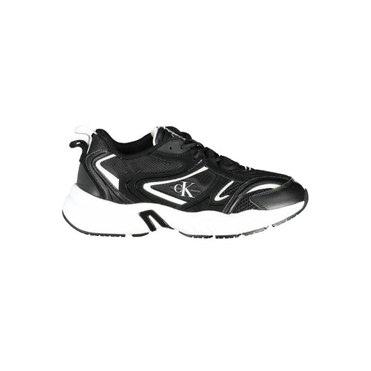 Black Polyester Sneaker