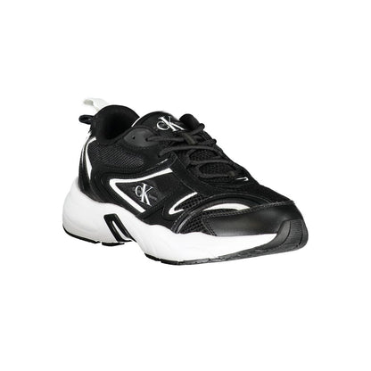 Black Polyester Sneaker