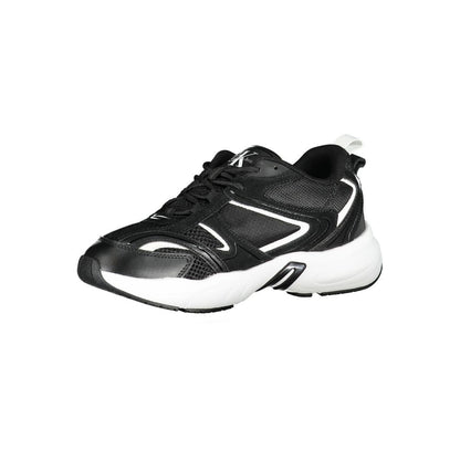 Black Polyester Sneaker