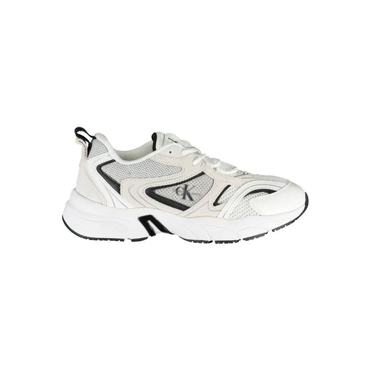 White Polyester Sneaker