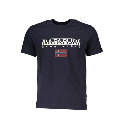 Camiseta azul de algodón