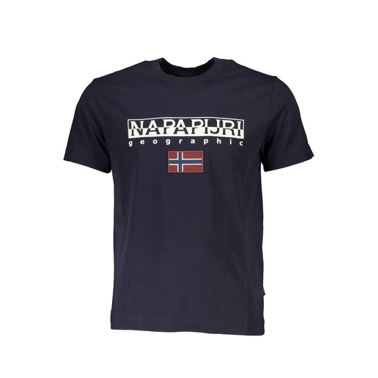 Camiseta azul de algodón