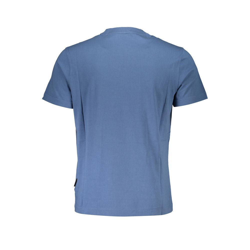 Camiseta azul de algodón