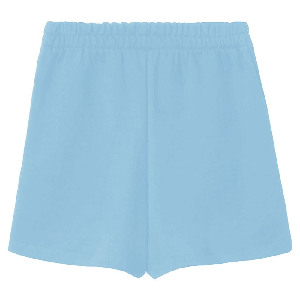 Pantalón corto de algodón azul