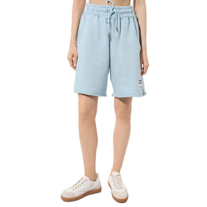 Pantalón corto de algodón azul