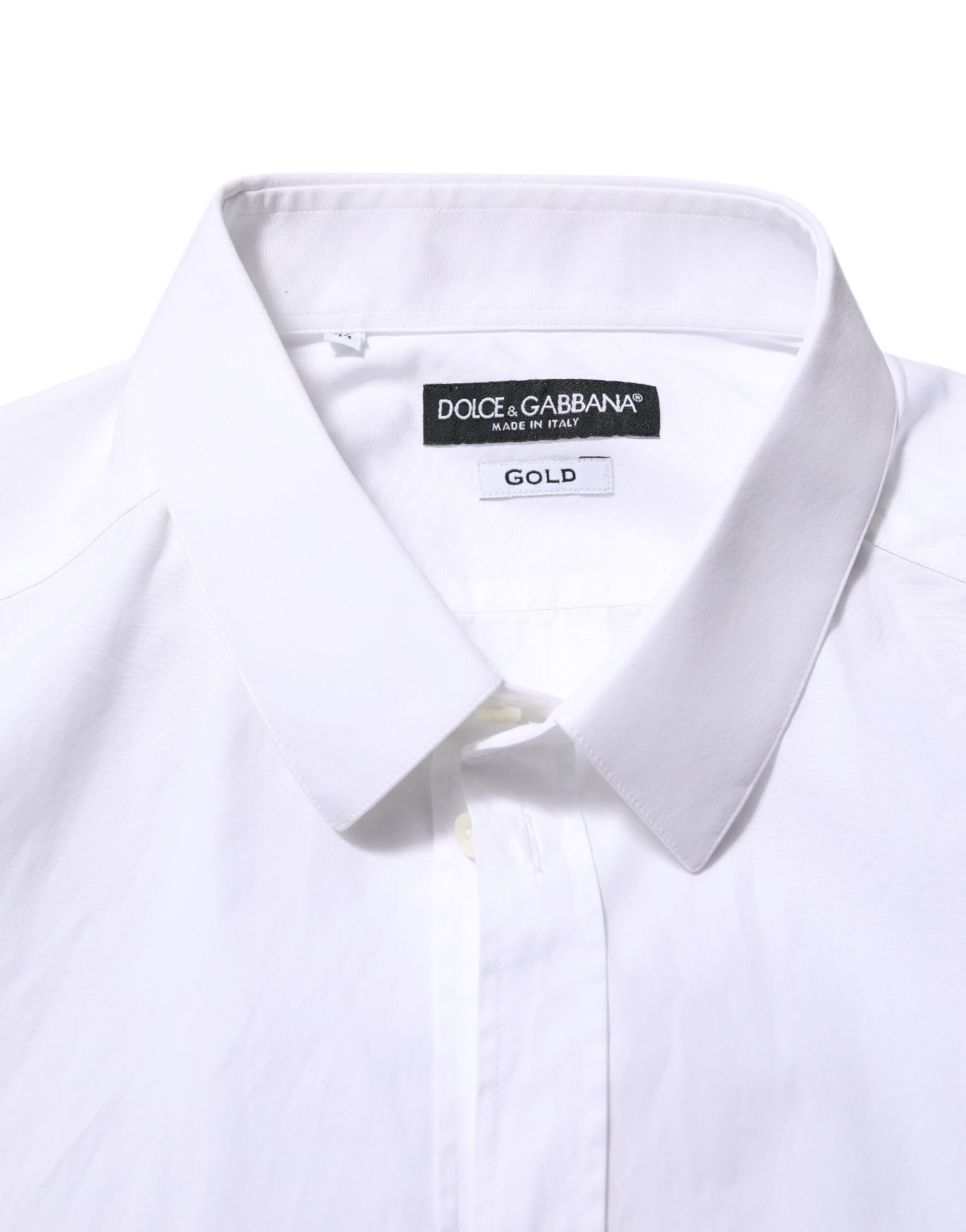 White Cotton Long Sleeves GOLD Formal Shirt