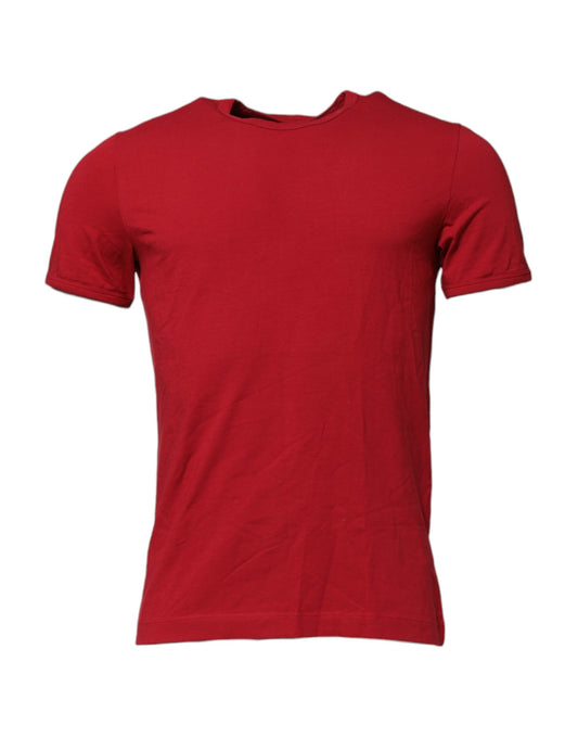 Red Cotton Short Sleeves Underwear T-shirt