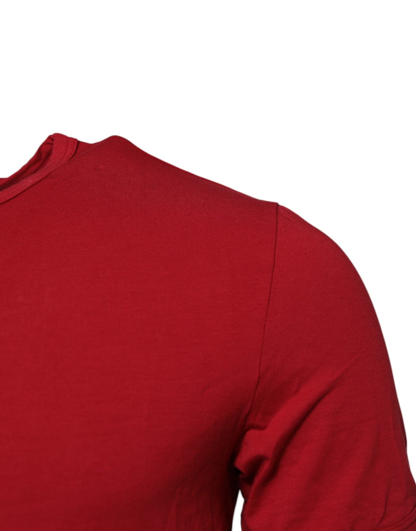 Red Cotton Short Sleeves Underwear T-shirt
