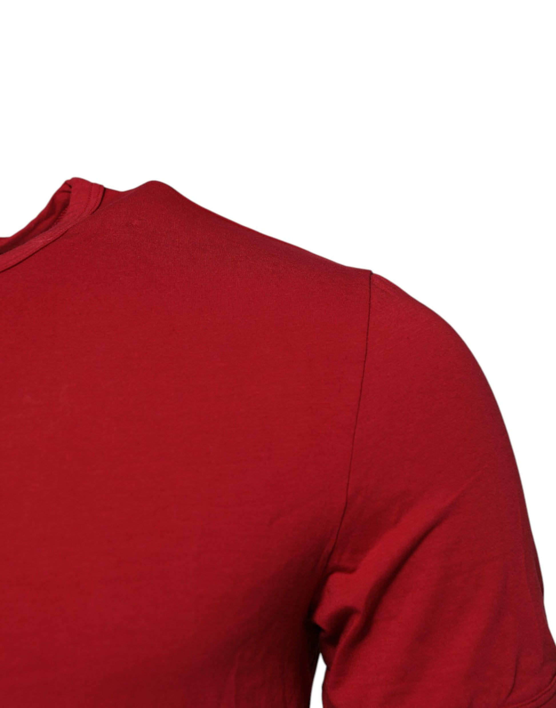 Red Cotton Short Sleeves Underwear T-shirt