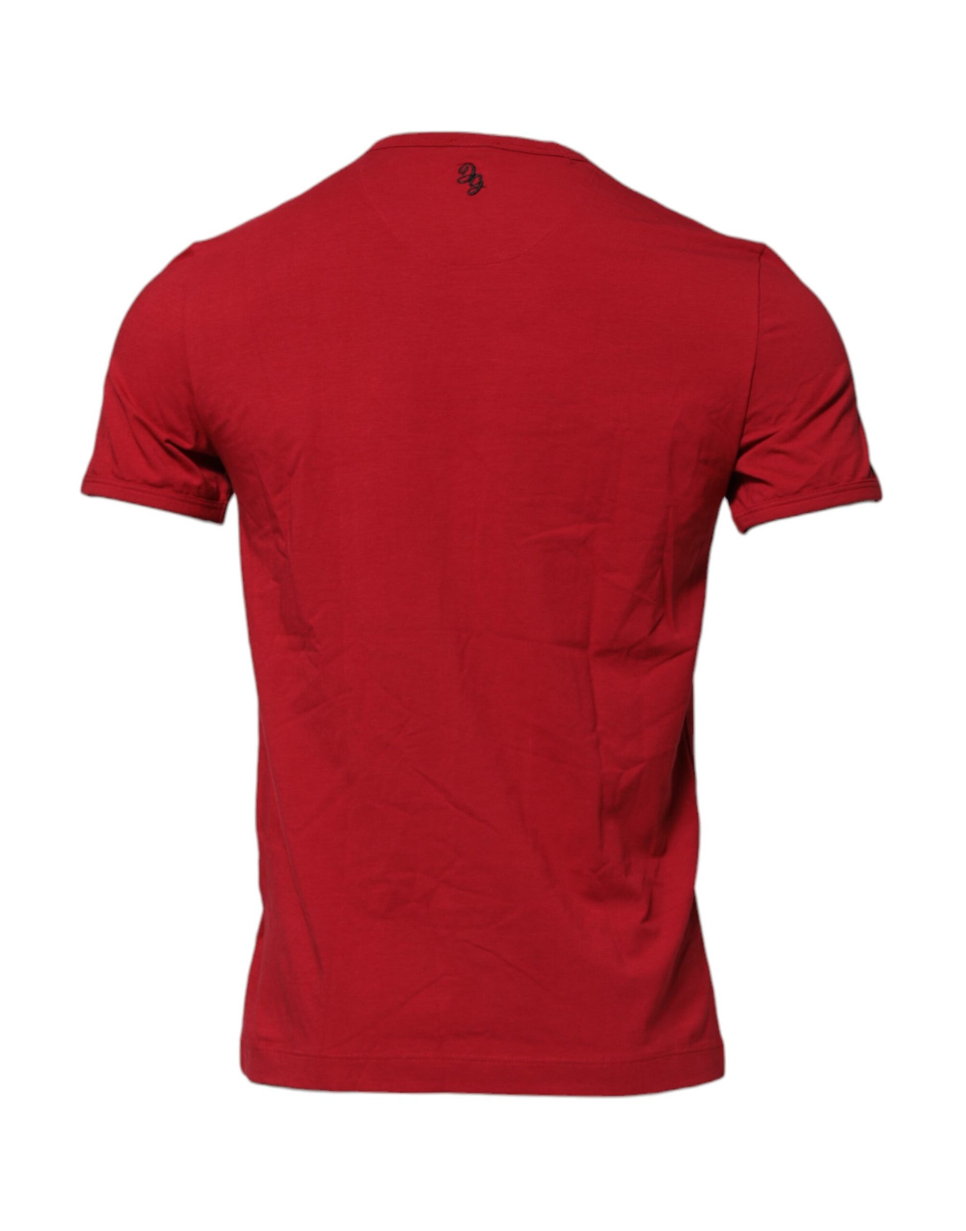 Red Cotton Short Sleeves Underwear T-shirt