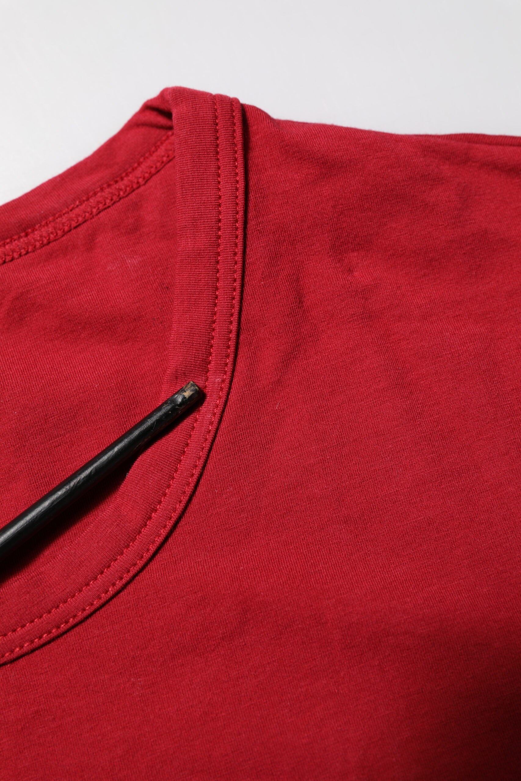 Red Cotton Short Sleeves Underwear T-shirt