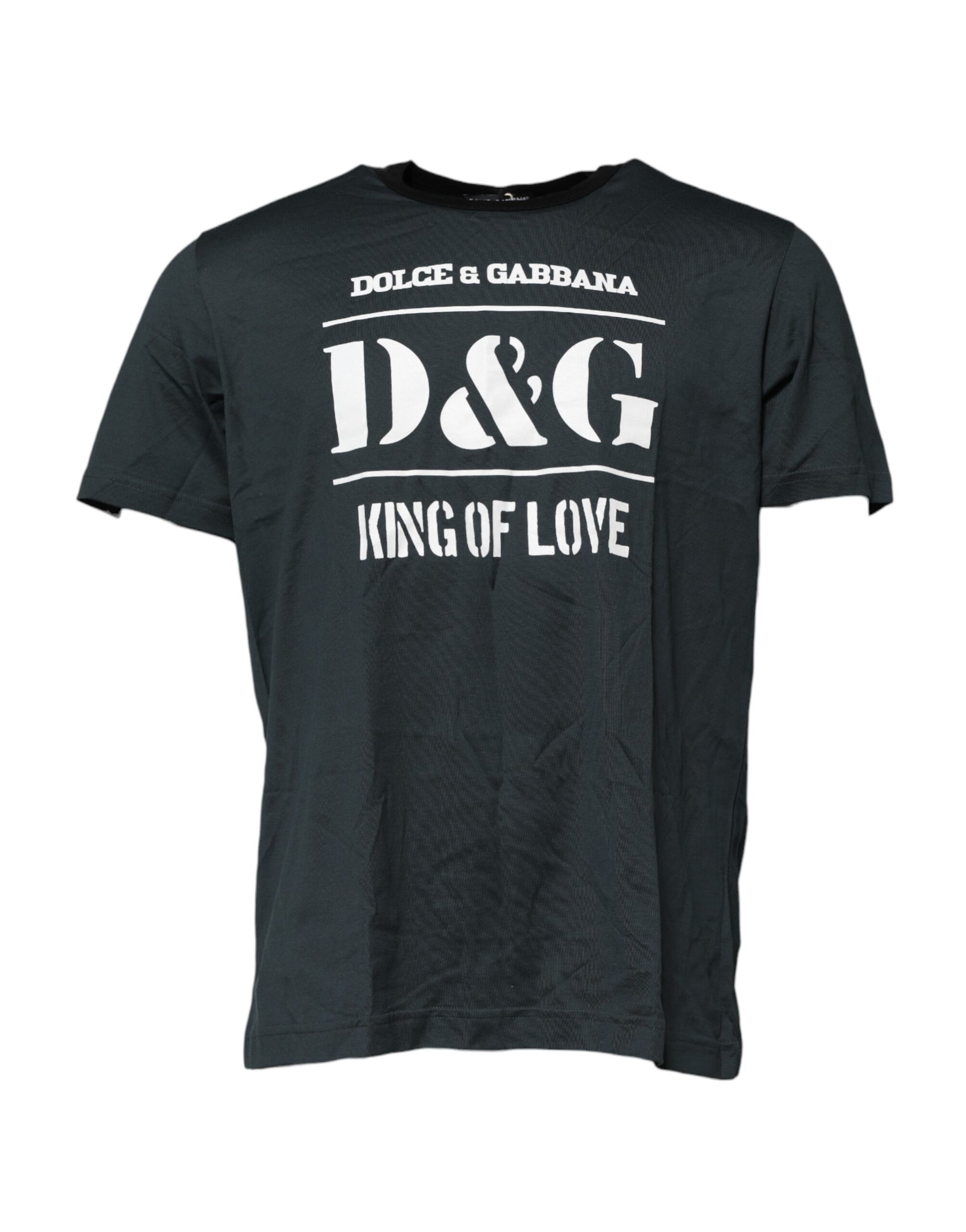 Black Cotton Printed Short Sleeves T-shirt
