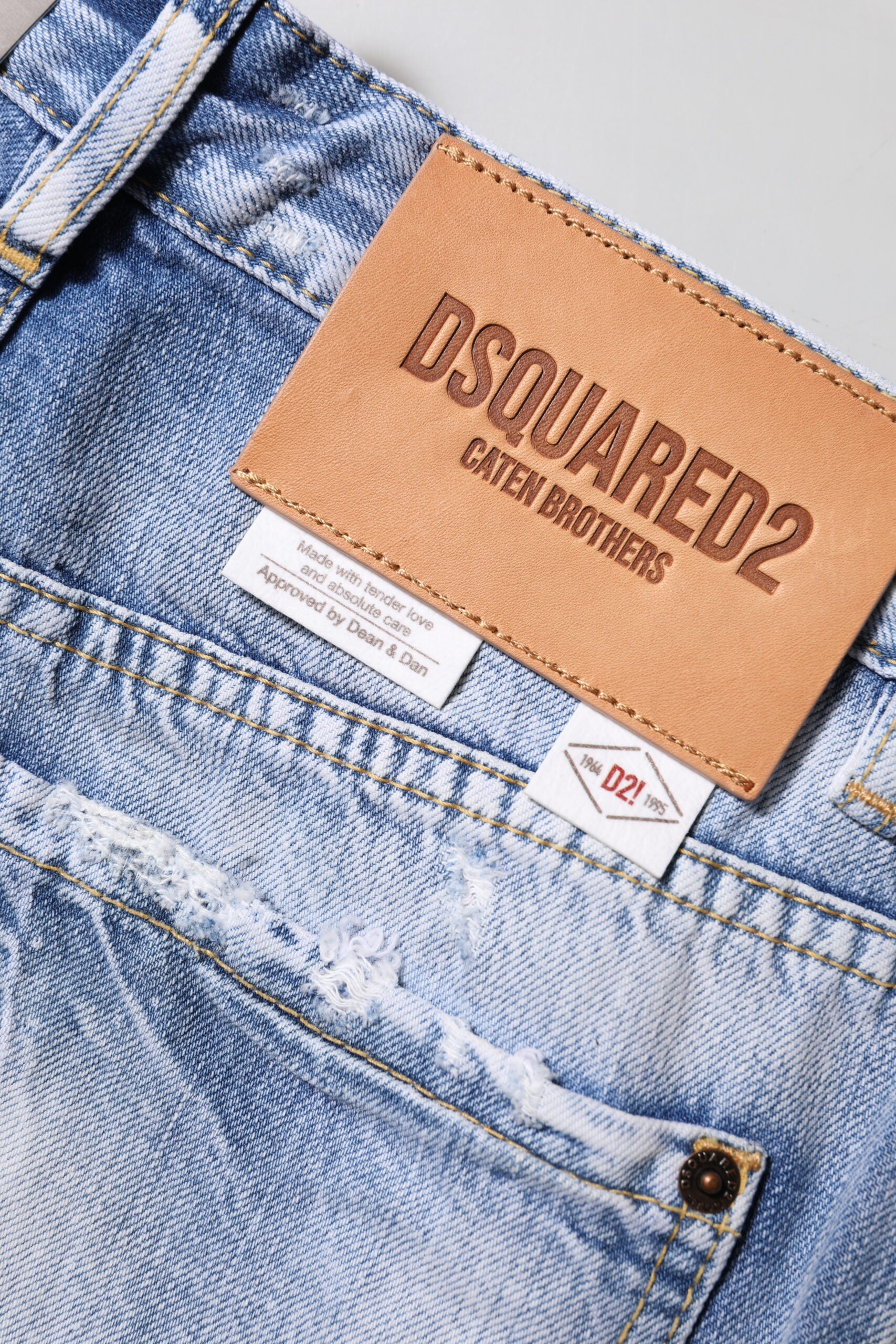 Blue Washed High Waist Wide Leg Jeans