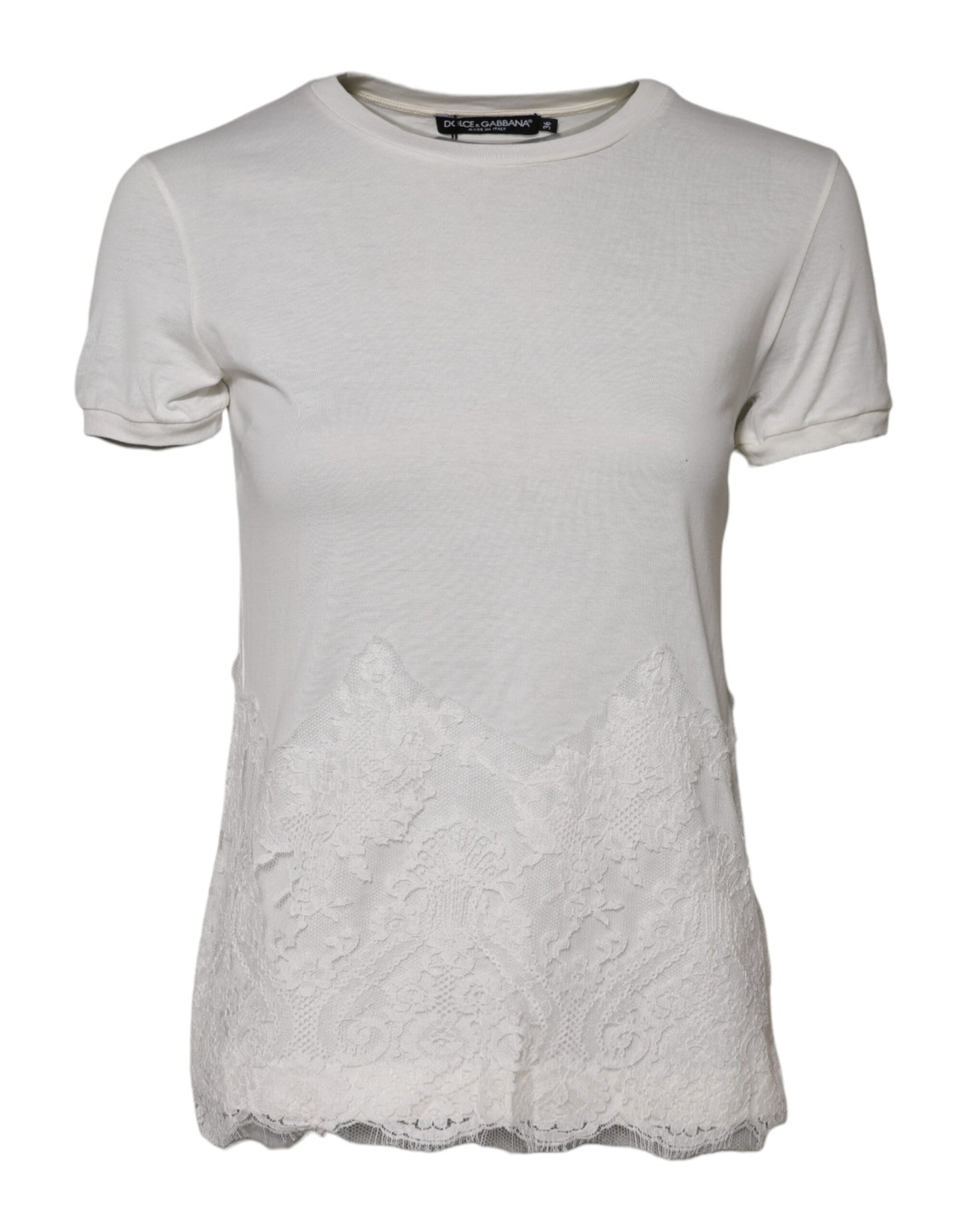 White Short Sleeves Round Neck T-shirt