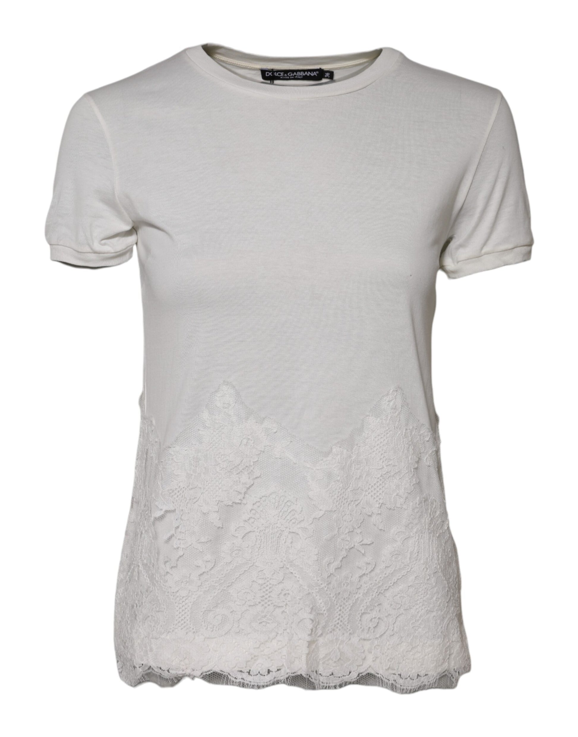 White Short Sleeves Round Neck T-shirt